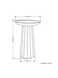 Dayton Solid Mango Wood Wooden Accent Table In White Wash