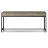 Banting Solid Hardwood Industrial 72 Inch Wide Wide Desk In Distressed Grey
