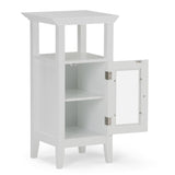 Acadian 30 Inch H X 15 Inch W Floor Storage Bath Cabinet In Pure White