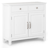 Connaught Solid Wood Entryway Storage Cabinet In White