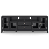 Cosmopolitan Solid Wood 72 In Wide Tv Media Stand & For Tvs Up To 80 Inches - Black
