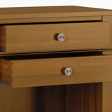Carlton Solid Wood 24 Inch Wide Transitional Bedside Nightstand Table In Light Golden Brown