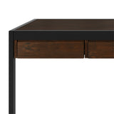 Erina Solid Acacia Wood Industrial 60 Inch Wide Writing Office Desk In Farmhouse Brown