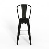 Fletcher 24 Inch Metal Counter Height Stool (Set Of 2) In Black