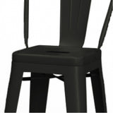 Fletcher 24 Inch Metal Counter Height Stool (Set Of 2) In Black