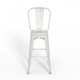 Fletcher 24 Inch Metal Counter Height Stool (Set Of 2) In White