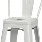 Fletcher 24 Inch Metal Counter Height Stool (Set Of 2) In White
