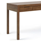Hollander Solid Wood Contemporary 60 Inch Wide Desk In Medium Saddle Brown