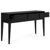 Harper Solid Hardwood Console Sofa Table In Black