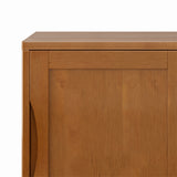 Harper Solid Hardwood 30 Inch Wide Mid-Century Modern Low Storage Cabinet In Teak Brown