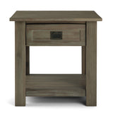 Monroe Solid Acacia Wood 22 In Wide Square End Table