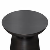 Toby Modern Industrial 17 Inch Wide Metal Accent Side Table In Antique Copper, Fully Assembled