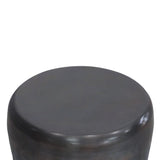 Garvy Industrial 20 Inch Wide Metal Accent Side Table In Antique Copper, Fully Assembled