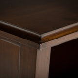 Artisan Solid Wood 45 Inch X 43 Inch Transitional 9 Cube Bookcase And Storage Unit In Russet Brown