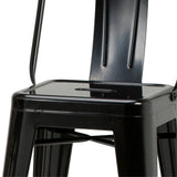 Rayne 24 Inch Metal Counter Height Stool (Set Of 4) In Black