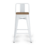 Rayne 24 Inch Metal / Wood Counter Height Stool (Set Of 4) In White