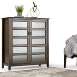 Burlington Solid Wood 40 Inch Wide Transitional Medium Storage Cabinet In Mahogany Brown