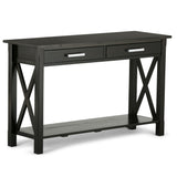 Kitchener Solid Wood 47 Inch Wide Contemporary Console Sofa Table In Hickory Brown