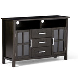 Kitchener Solid Wood 53 Inch Wide Contemporary Tv Media Stand In Hickory Brown For Tvs Up To 55 Inches
