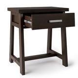 Sawhorse Solid Wood 24 In Wide Bedside Nightstand Table
