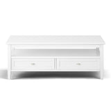 Warm Shaker Solid Wood Coffee Table In White