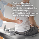 AcuPlus Ultimate Comfort Bundle – Cream, Roll-On, and 3 Bath Bombs