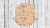 Alien I COME IN PEACE Door Hanger - DIY Unfinished Kit - Lvl 2