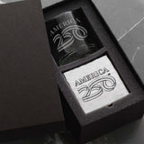 America250 Rocks Glass with Coaster Commemorative Gift Set