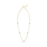 AC Gold Plated Necklace with Colored Zircon Gemstone