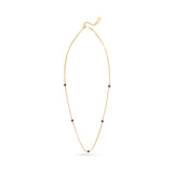 AC Gold Plated Necklace with Colored Zircon Gemstone