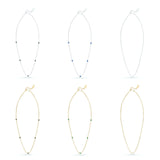 AC Gold Plated Necklace with Colored Zircon Gemstone