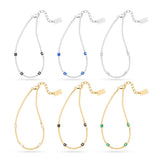 AC Gold Plated Bracelet with Colored Zircon Gemstone
