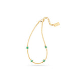 AC Gold Plated Bracelet with Colored Zircon Gemstone