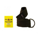 Prasm Unisex D-Ring Canvas Belt - Dark Brown - L