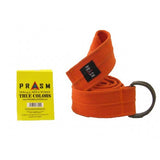 Prasm Unisex D-Ring Canvas Belt - Bright Orange - L