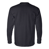 Bayside Usa-Made Long Sleeve T-Shirt With A Pocket - Navy, M
