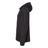 Independent Trading Co. Unisex Lightweight Quarter-Zip Windbreaker Pullover Jacket - Black, L