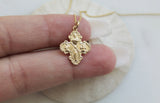 Four Way Cross 14K Gold