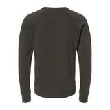 J. America Ripple Fleece Raglan Crewneck Sweatshirt - Black, L