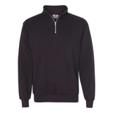 Bayside Usa-Made Quarter-Zip Pullover Sweatshirt - Black, M