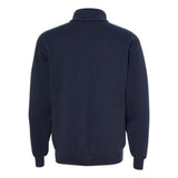 Bayside Usa-Made Quarter-Zip Pullover Sweatshirt - Navy, S