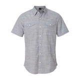 Burnside Textured Solid Short Sleeve Shirt - Black, L