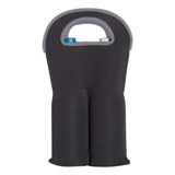 Oad Insulated Neoprene Double Wine Tote - Black, One Size