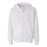Independent Trading Co. Midweight Full-Zip Hooded Sweatshirt - White, L