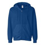 Independent Trading Co. Midweight Full-Zip Hooded Sweatshirt - Royal, M