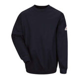 Bulwark Pullover Crewneck Sweatshirt - Cotton/Spandex Blend - Long Sizes - Navy, Lt