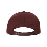 Flexfit 110 Flat Bill Snapback Cap - Maroon, One Size