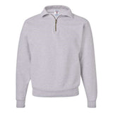 Jerzees Super Sweats Nublend Quarter-Zip Cadet Collar Sweatshirt - Ash, L