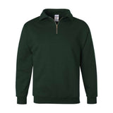 Jerzees Super Sweats Nublend Quarter-Zip Cadet Collar Sweatshirt - Forest Green, S