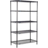 Nexel® 5 Shelf Black Epoxy Wire Shelving Unit Starter 42W X 21D X 63H